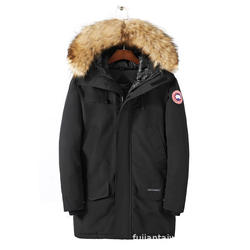 Alta qualidade personalizado inverno jaquetas parkas dos homens de poliéster de algodão preto jaqueta parka com capuz de pele