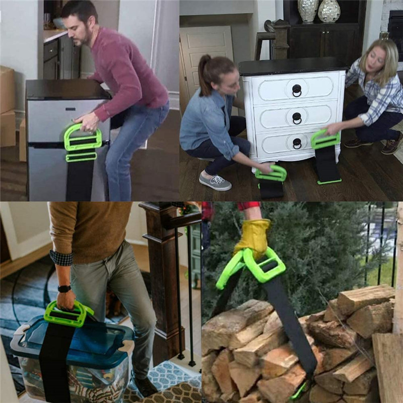 furniture lifting straps for single or two person carrying