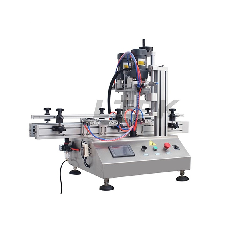 YTK New Automatic Desktop Pneumatic Screw Capping Machine for PET, Plastic, Glass Pump Spray Bottles