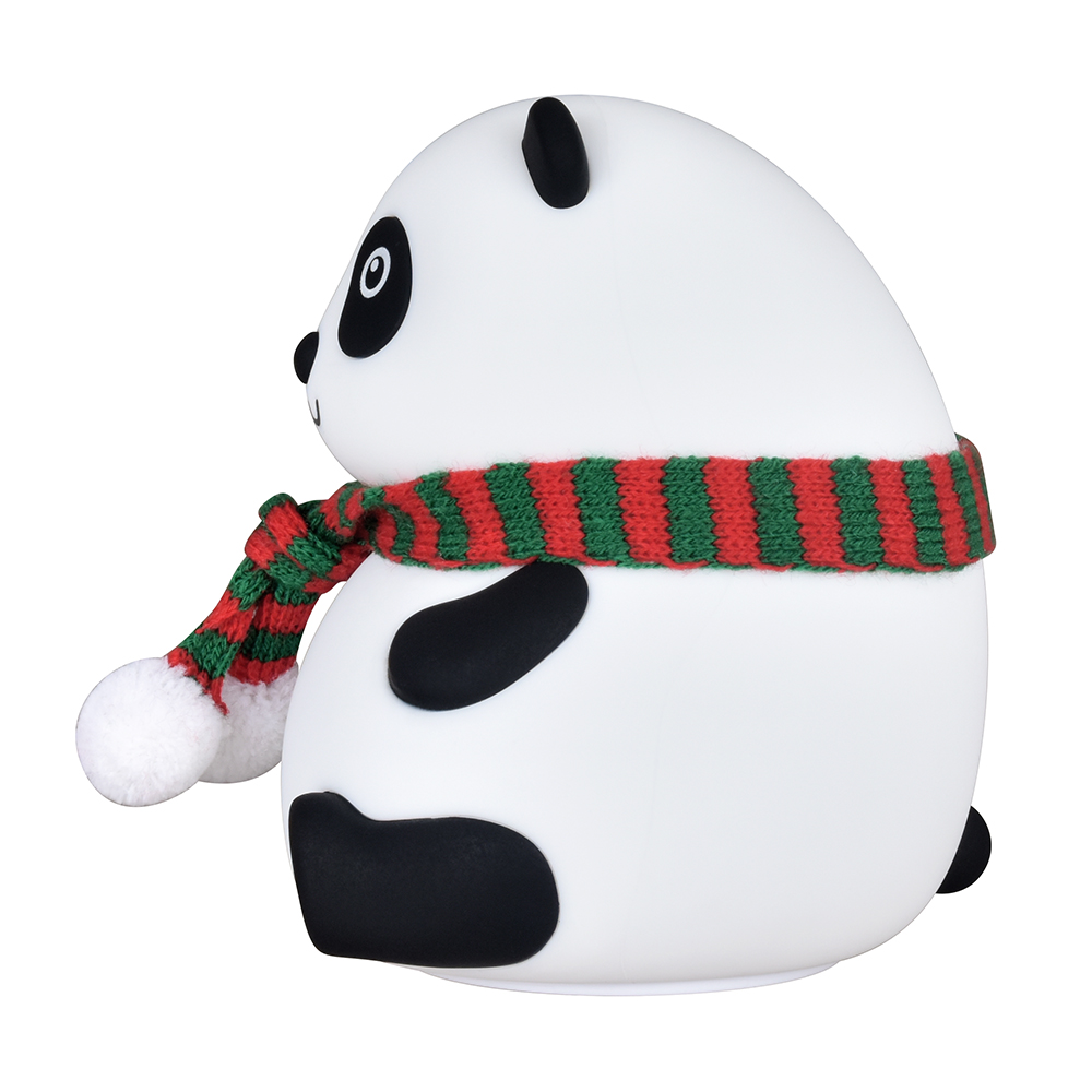 Night Light for Kids, 7-Color Silicone Smiling Eyes Panda Nursery Lights, USB Rechargeable LED Lamp for Girls and Boys Bedrooms