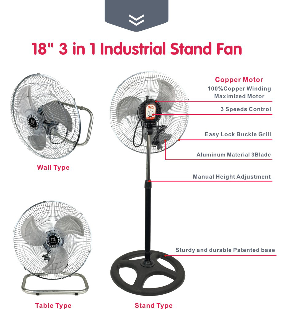 18 inch 3 in 1 stand fan