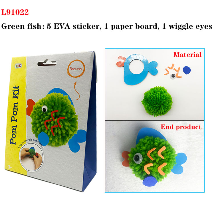 Diy Toys For Kids Woolen Yarn Pom Pom Animal Kit