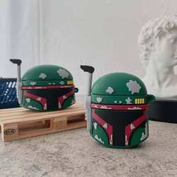 3D PVC Cartoon Helmet Earphone Case Cover Silicone for Apple Airpods 123 Pro Custom Designer headset Protective Case