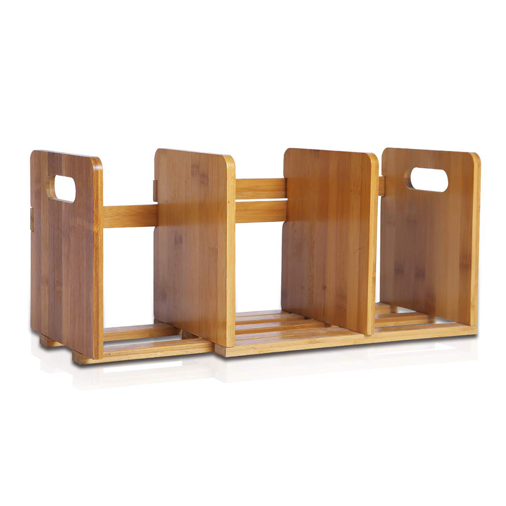 Природная Защита окружающей среды бамбуковая Телескопическая Настольная полка для документов