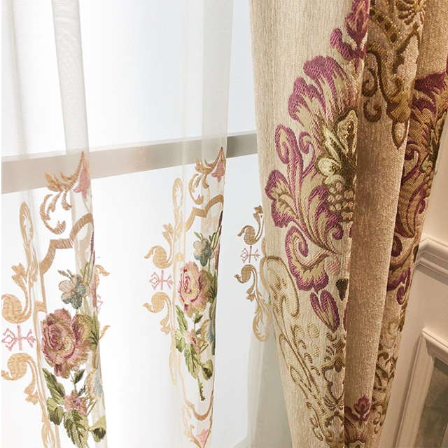 Quarto europeia elegante venda direta da Fábrica de cortinas blackout cortinas da janela cortinas da janela do quarto de luxo