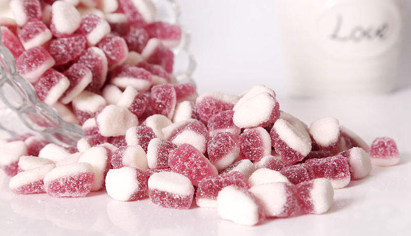 198g soft chew sweet and sour jelly flavored grape fudge gummy