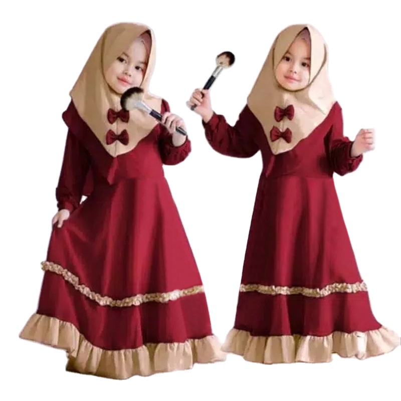 Комплект из трех предметов Sunny Baby, платье для средневосточных мусульманских арабских мусульманских девочек + повязка на голову