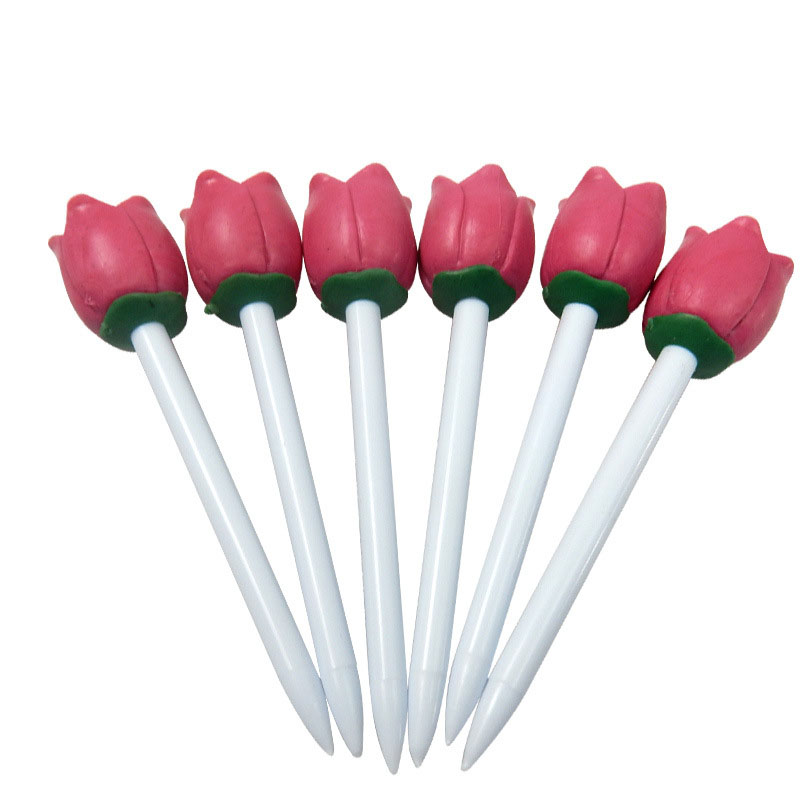 Wholesale tulip flower plastic golf tee 80mm golf course supplies for women 6pcs per package