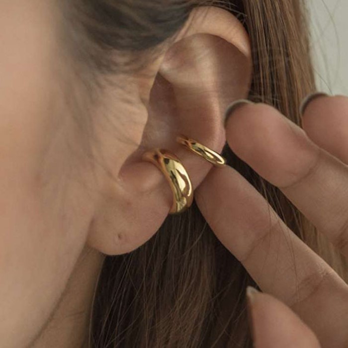 2020 новый дизайн, женские серьги без отверстий, маленькие и большие серьги из нержавеющей стали