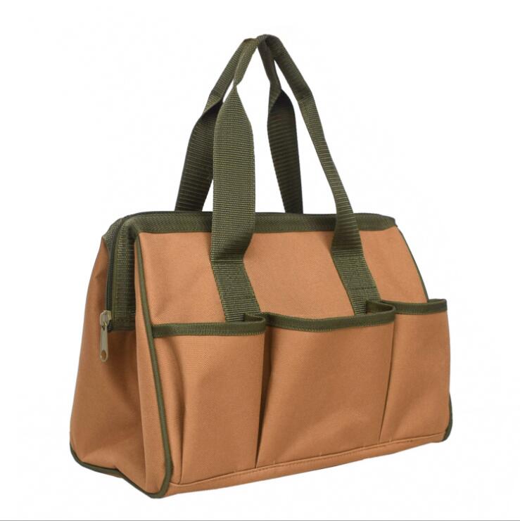 QuTess Tool Bags Gardening Tote Bag Outdoor Multi Pocket Garden Tool Kit Holder Bag Compact Hand Tool Gardeners Storage Bag Tote Organizer Garden Tote Multifunction Oxford Canvas Waterproof Toolkit