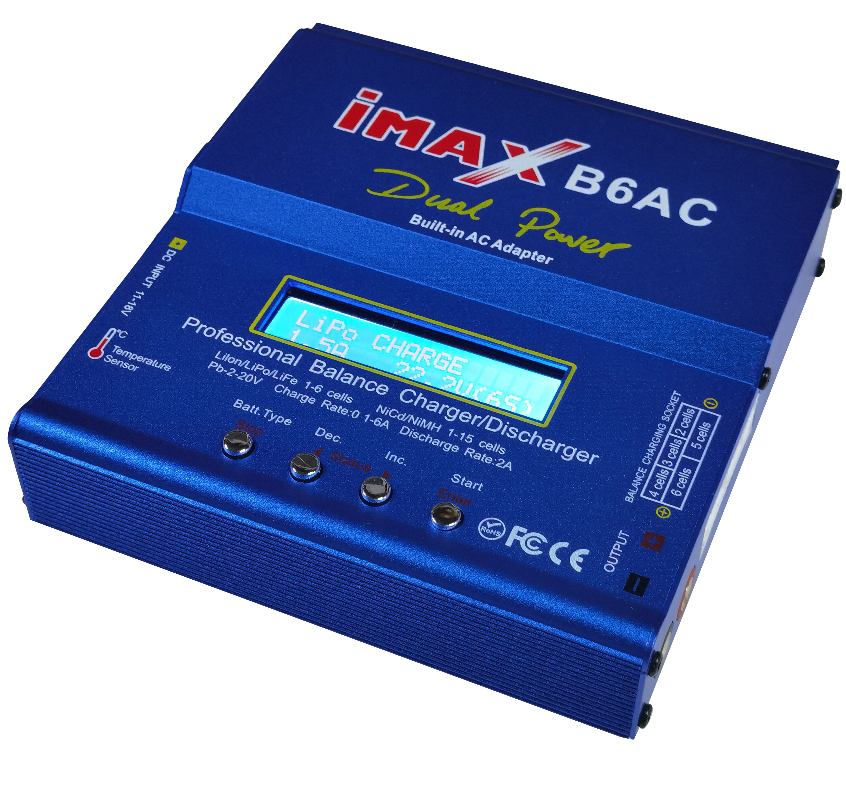 IMAX B6AC 80 Вт 6A LiPo балансирующее зарядное устройство Разрядка Для Lipo/li-ion/LiFe/NiMh батареи