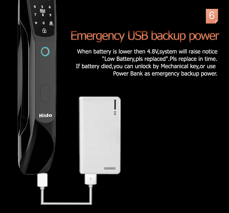 Fully automatic fingerprint door lock smart lock