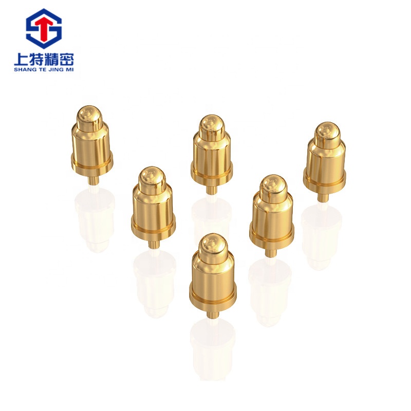 Shangte Бестселлер Pogopin пружинный штифт маленький эластичный латунный электрический терминал позолоченный высококачественный наперсток соединитель