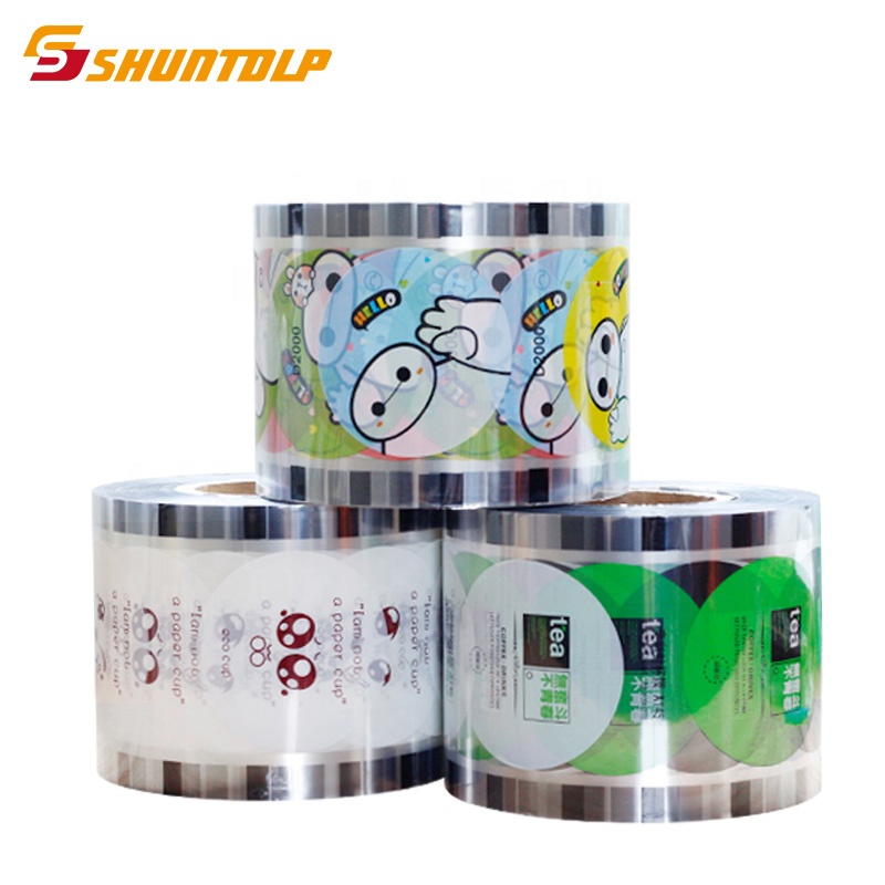 SHUNTOLP Bubble tea магазин PP материал для уплотнения 90/95/98 мм PP Кубок 2000 чашки/рулон цвет по изготовлению крышек для пластиковых стаканчиков герметизирующая пленка рулон