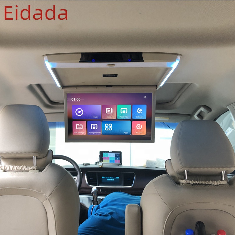 Низкая цена 15,6 дюймов Android 9 2 + 16G FHD 1080P Автомобильный откидной потолочный ЖК-телевизор со светодиодной подсветкой для контроля уровня сахара в крови с 4K с логотипом высокое definitiofinition
