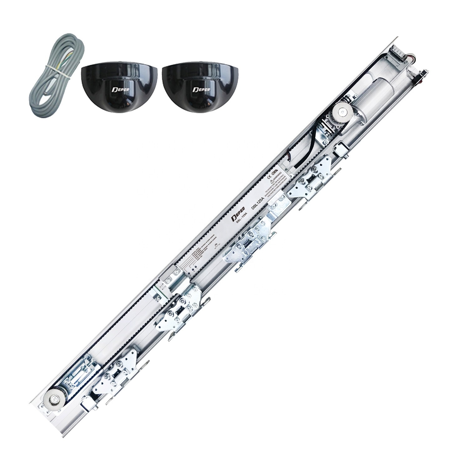 125A بدون إطار مستشعر أوتوماتيكي باب منزلق من الزجاج للفندق أو المطعم