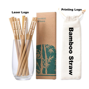 Sedotan Bambu Alami Minuman Organik Kustom Yang Dapat Digunakan Kembali