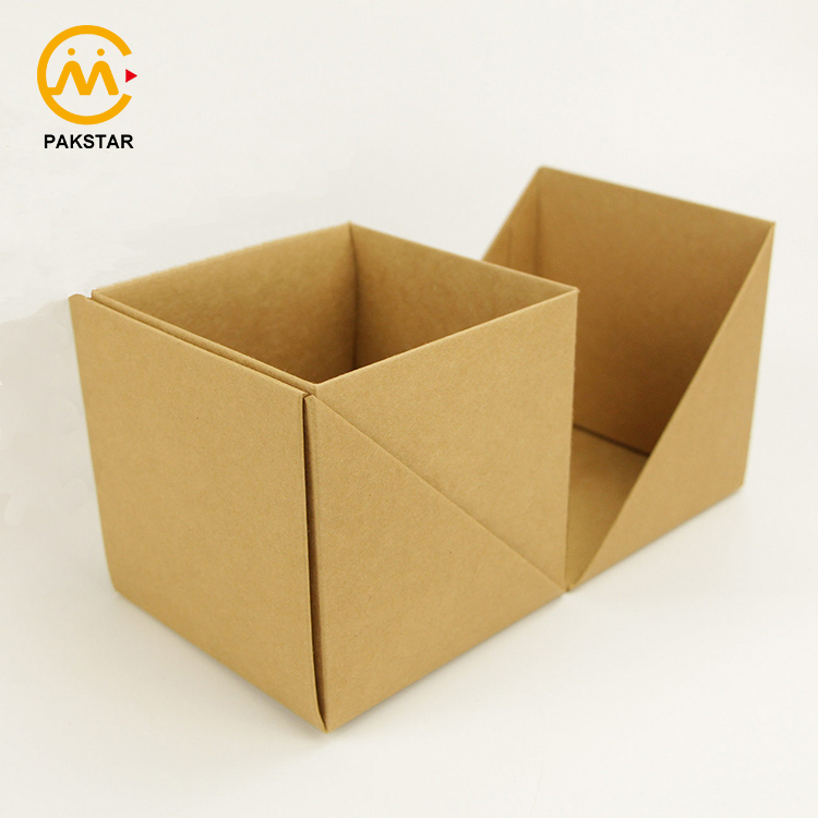 Custom print recycled bottle jar gift packaging rigid Kraft paper box for candle