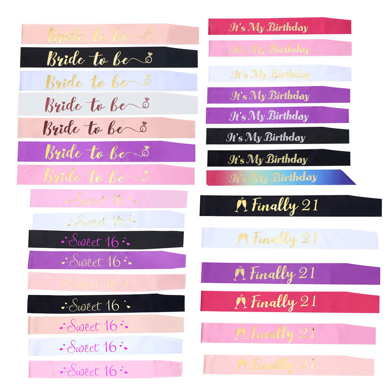 Платье для дня рождения из розового золота с блестками, с поясом девичник створки свадебный душ, с надписью "Bride To Be" створки