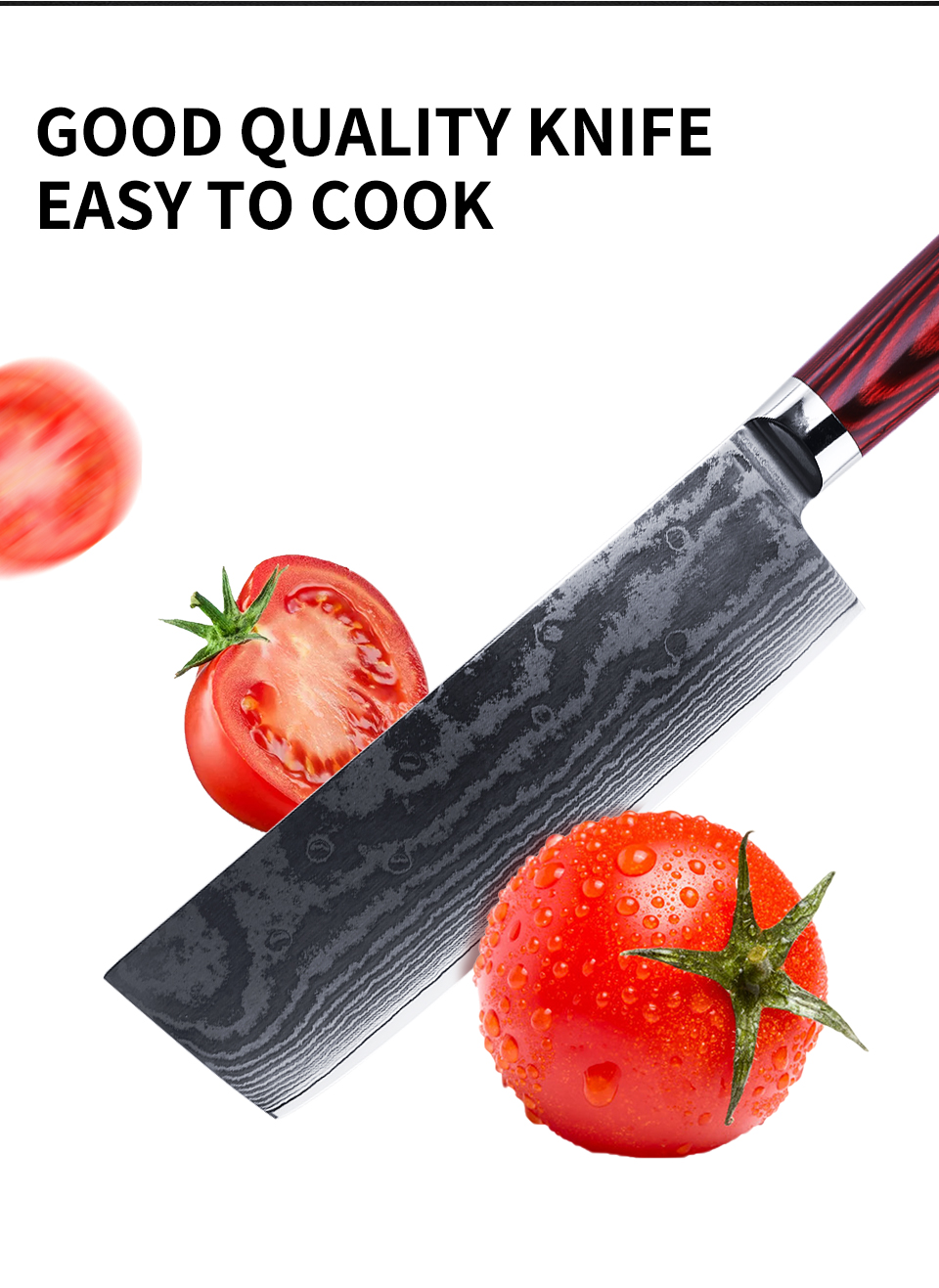 FINDKING 6 inch damascus nakiri knife pakka wood handle  67 layers damascus steel kitchen knife