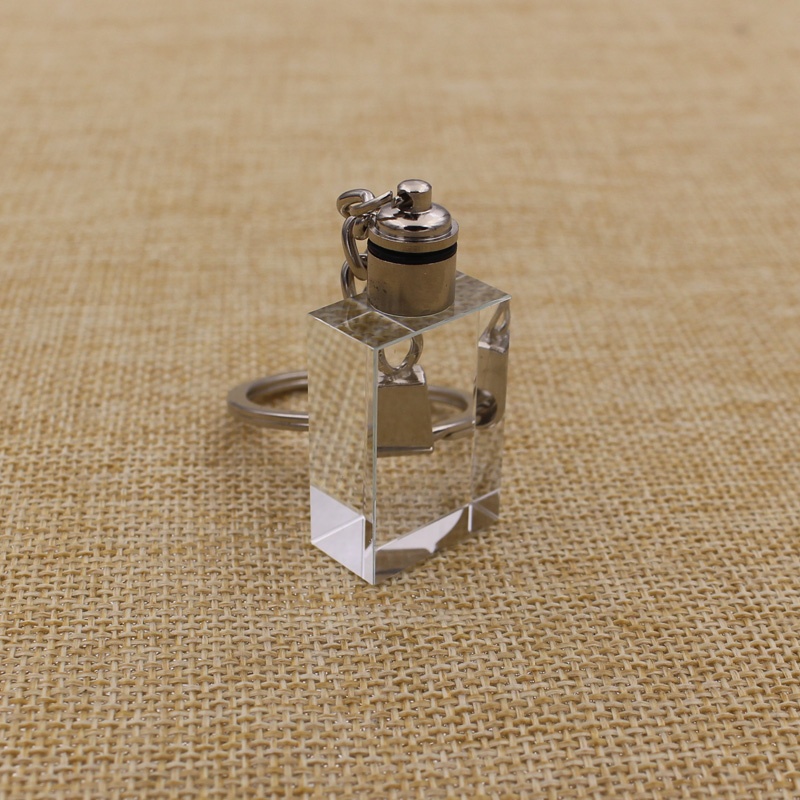 Пользовательские хорошего качества чистый брелок светодио дный кристалл брелок с лазерной логотип