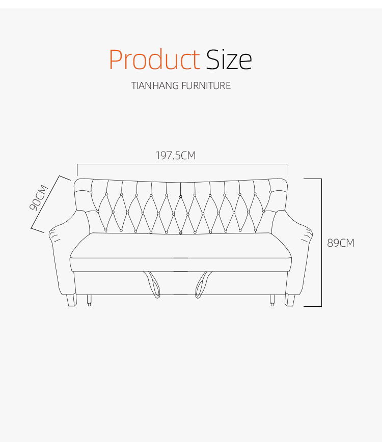 Home furniture living room sofa set Wooden legs Morden sleeper sofa bed