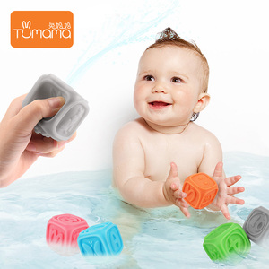 3D Educational 10 Pieces Hand Soft Grasp Ball Silicone Building Blocks Toy