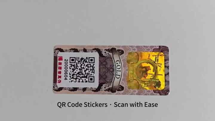 Custom 3D Holographic QR Code Adhesive Sticker Label for Chemical ...