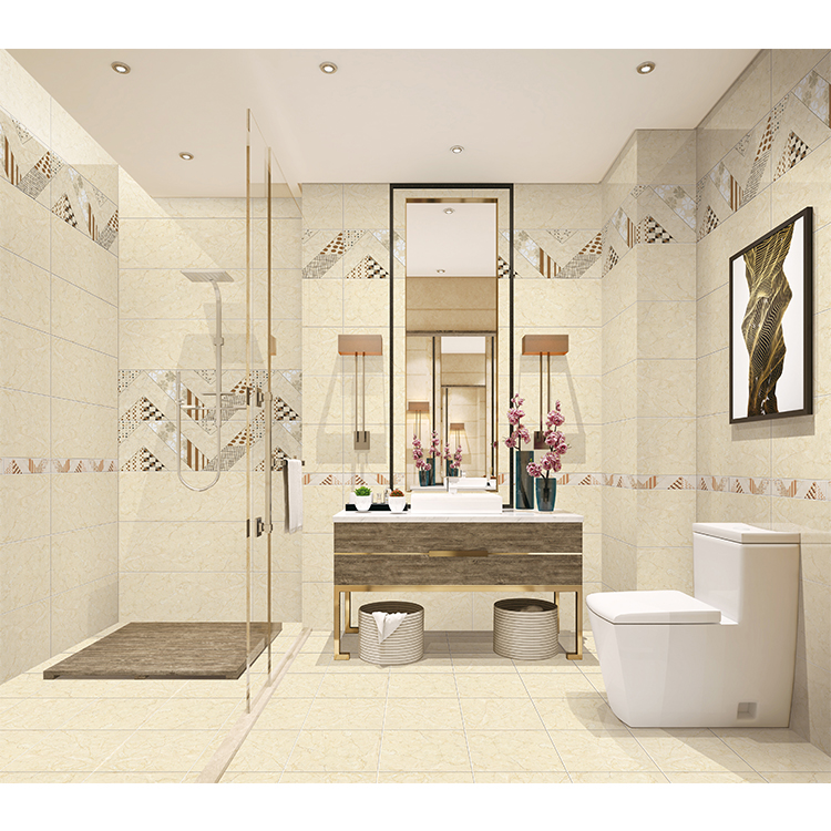 Hasin Cheapest Ceramic with Price Beige Porcelain Bathroom Wall Tile Rustic Floor Tile 300x600mm