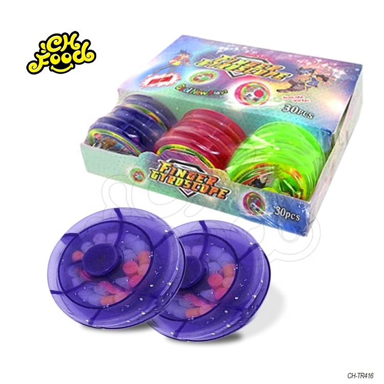 CHFOOD Halal plastic Finger Gyroscope toy filling fruits candy CH-TR416