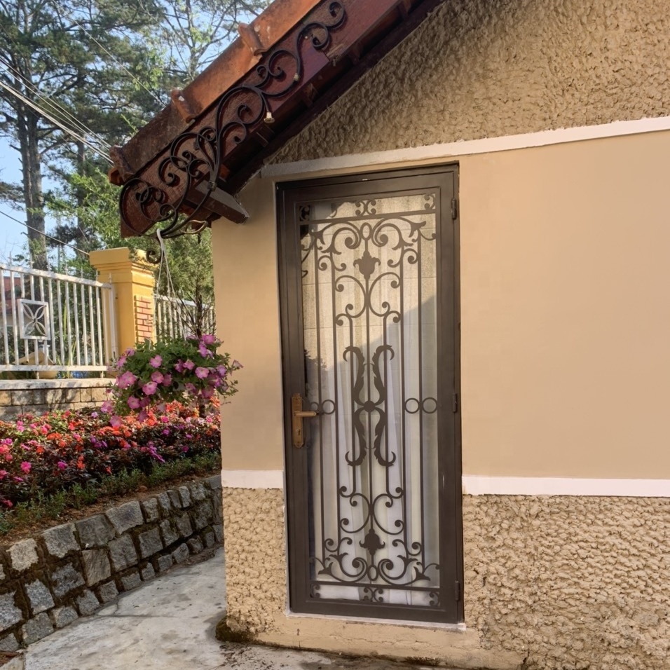 Porta dupla E Única Porta De Ferro Decoração Da Casa