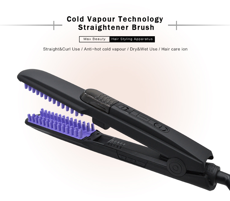 Оптовая продажа, цифровой Перманентный прибор, бразильский кератин, уход за волосами, паровой выпрямитель для волос, щетка, горячие расчески