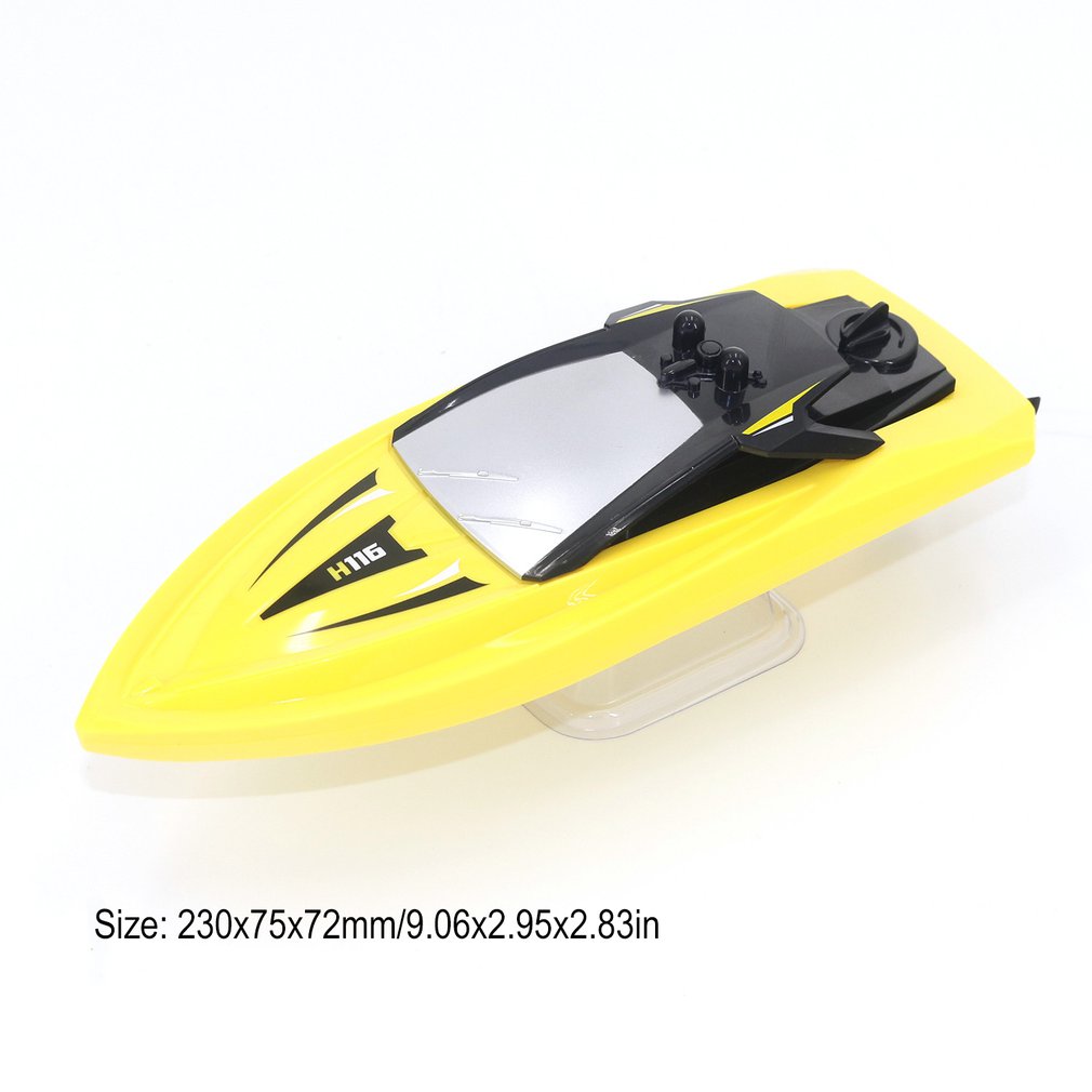 2021 TKKJ H116 Mini RC Boat 1:47 3CH50M Long Control Distance Mini RTR  Speed 20mins Play Time Children's Water Toys Yellow