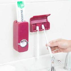 Automatic dustproof toothpaste dispenser  wall mounted toothbrush holder