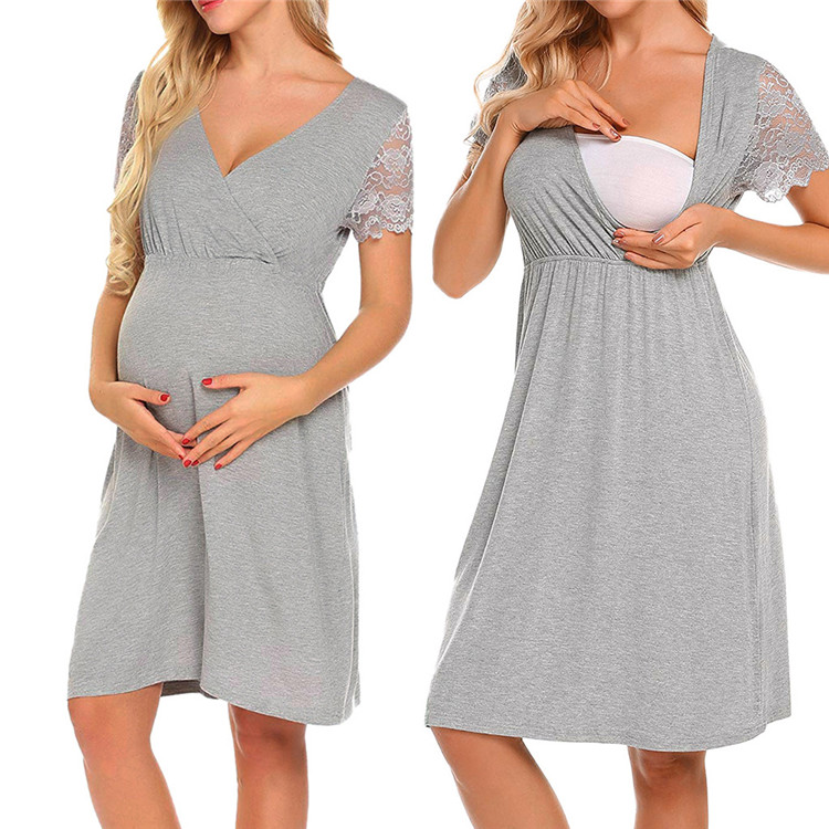 Maacie Women Maternity Sleeveless Dress Pregnant Summer Casual Daily A-Line Dress