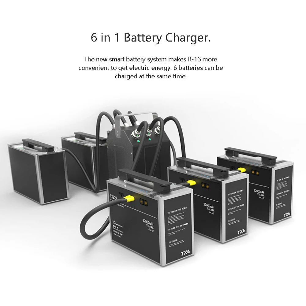 the new smart battery system makes R-16 more convenient to electric energy . 6 batteries can be