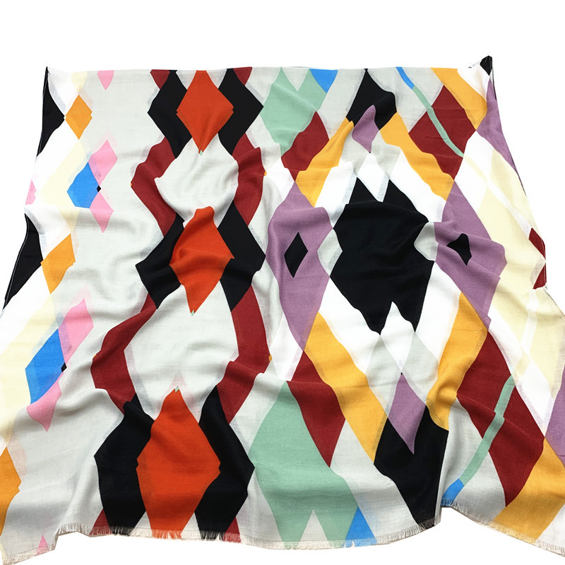 Весна 2019, новый шарф с принтом в шелковых шарфах для женщин