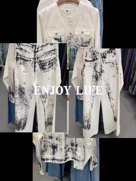 Denim Manufacturer Wholesale Womens Jeans Hot Sale White Loose