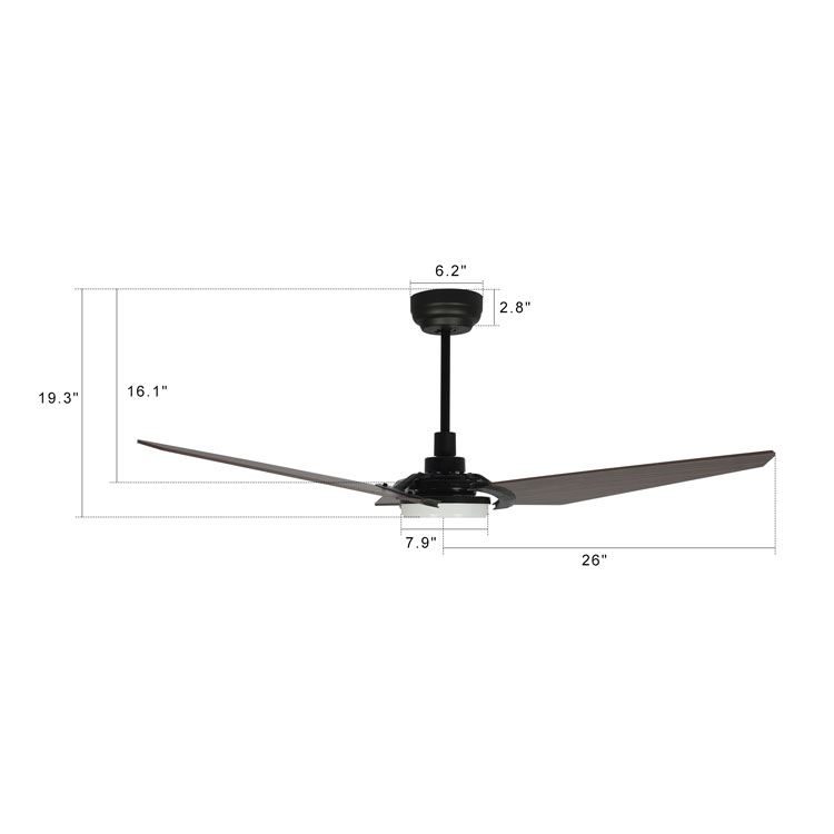 52 inch ceiling fan with light for dining room lighting decoration led ceiling fan light with remote control