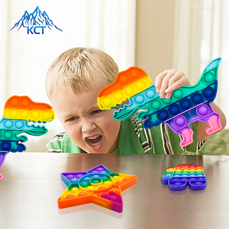 Пуш-Поп пузырьковая сенсорная игрушка для аутизма нуждается в сжимании игрушки для снятия стресса взрослый ребенок Забавный светящийся поп антистресс