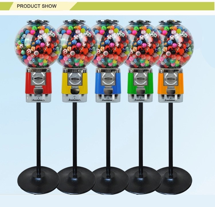 Hot sale capsules bubble gum coins bulk rubber ball vending machine for 100% safety