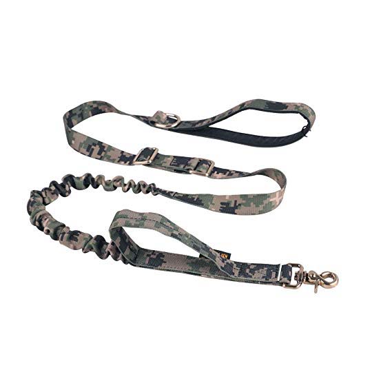 Банджи поводок собаки тактический военный Регулируемый Собачий Ошейник Поводок с двойной мягкой ручкой