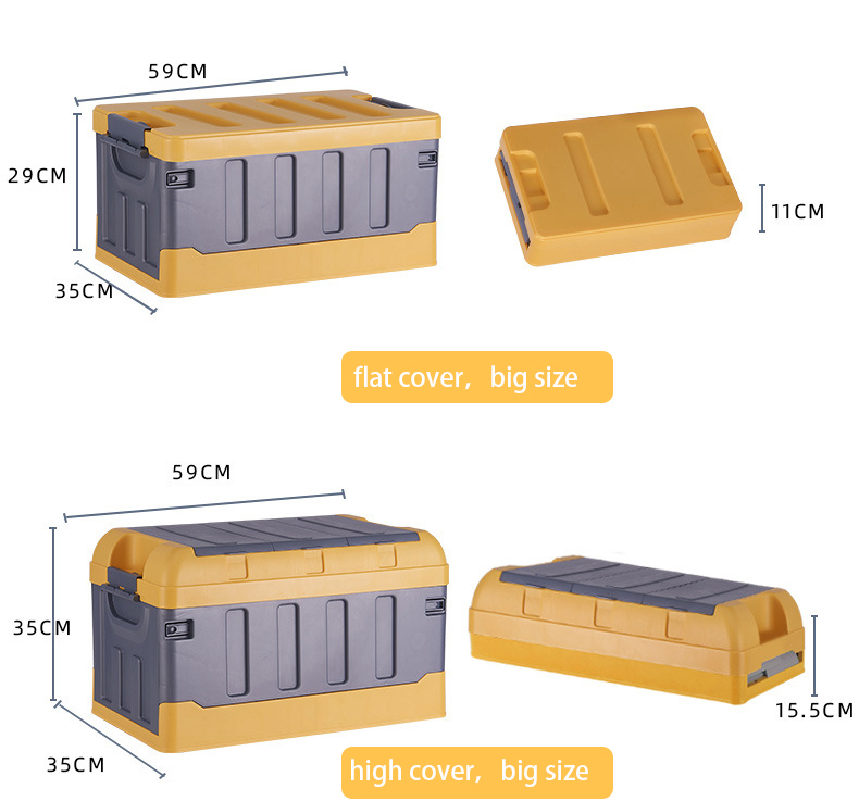 2020 Household sundries foldable folding heavy duty plastic toy storage bins and box for car ,toys and home organization