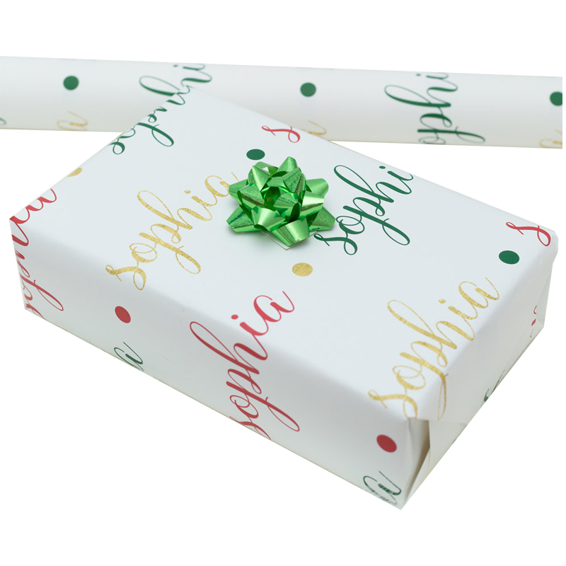 Пользовательская печать на подарочной упаковке из крафт-бумаги, водонепроницаемая упаковочная бумага, Высококачественная цветная подарочная упаковочная бумага