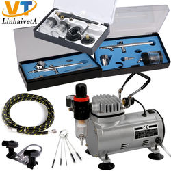AC-18B-SETB Cake air brush gun nail machine set piston mini Airbrush Compressor