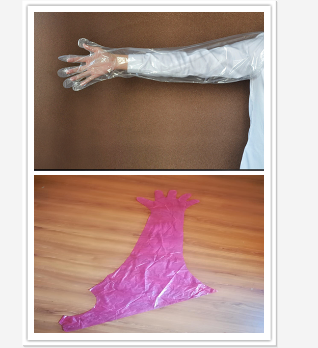 disposable polyethylene long glove making machine