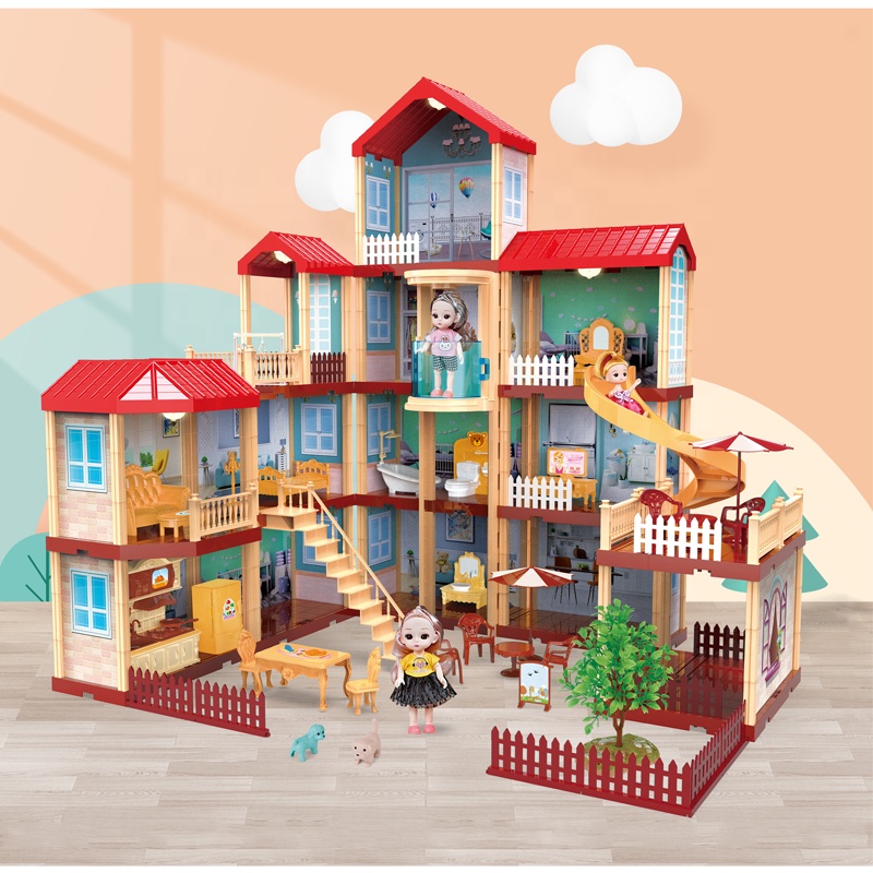 Детский игрушечный домик «сделай сам», миниатюрная мебель в сборе, кукольный домик для девочек