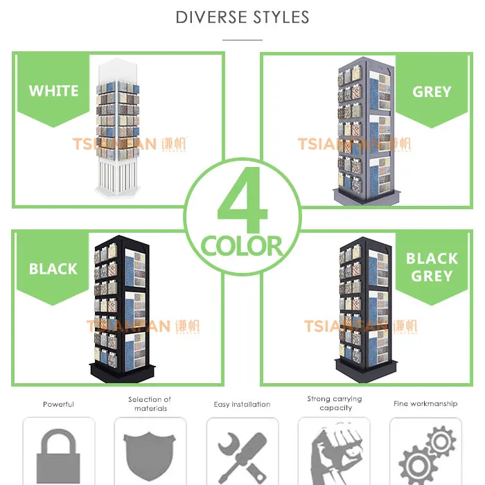 Vendor Floor Display Wall Ceramic Tile Showing Stands Tower Heater Ceramic Lash Tile Holder