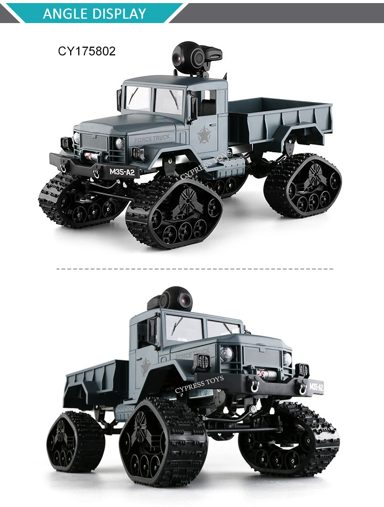 2019 Hot New 4WD RC Car Camera Nitro RC Military Truck For Kids Gift