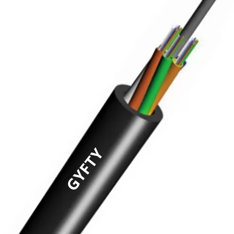 GYFTY Outdoor Aerial 24 48 Core Fiber Optic Cable With FRP Strength Member